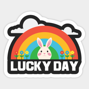 Funny Lucky Bunny Sticker